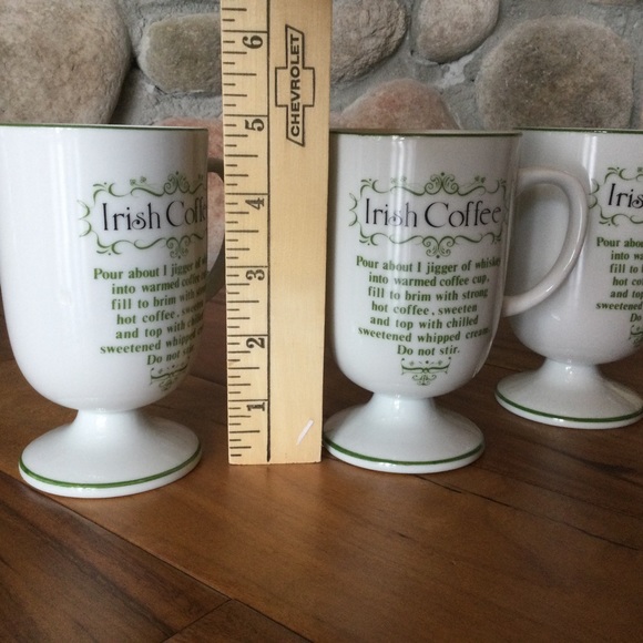 ✔️ Irish Coffee Pedestal Mugs Set of 4 - Picture 4 of 6